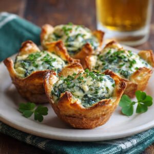 Shamrock Spinach Dip Cups Perfect Party Appetizers