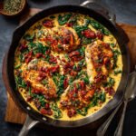 Quick One-Pan Creamy Tuscan Chicken with Sun-Dried Tomatoes & Spinach