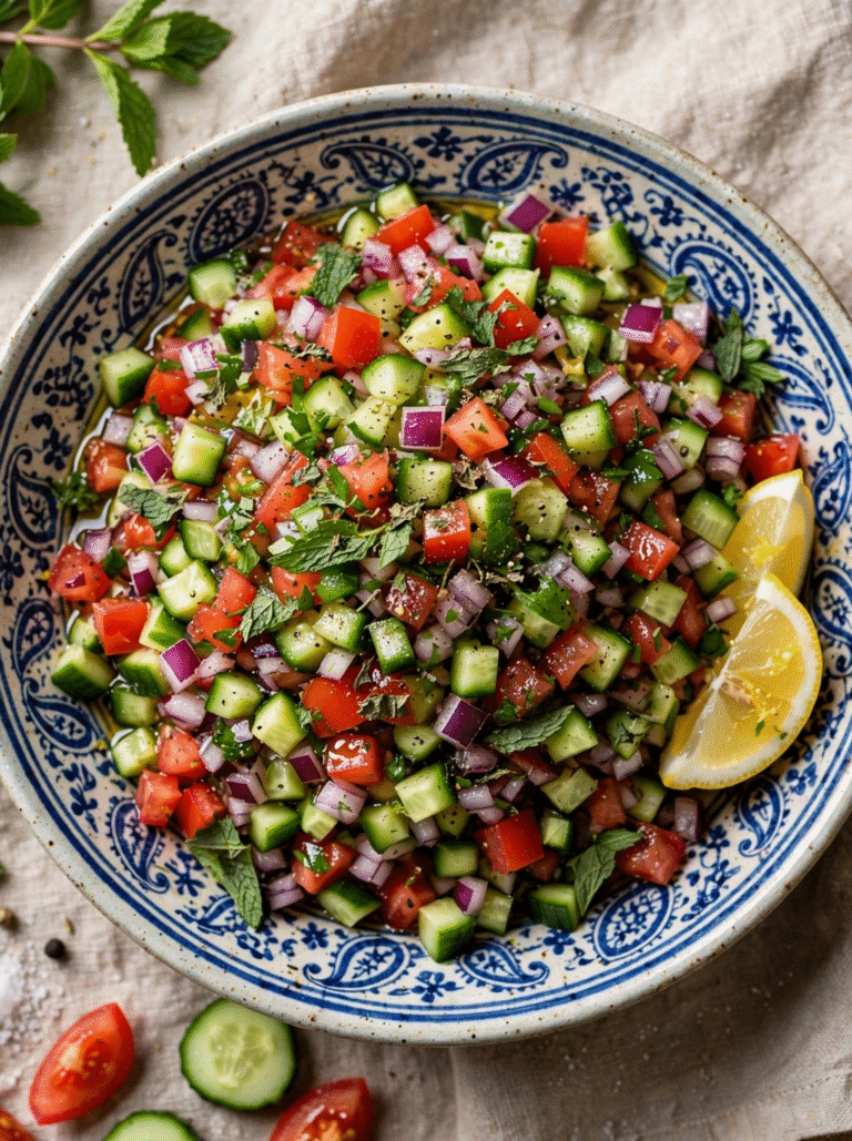 Persian Shirazi Salad: A Refreshing, Zesty Classic