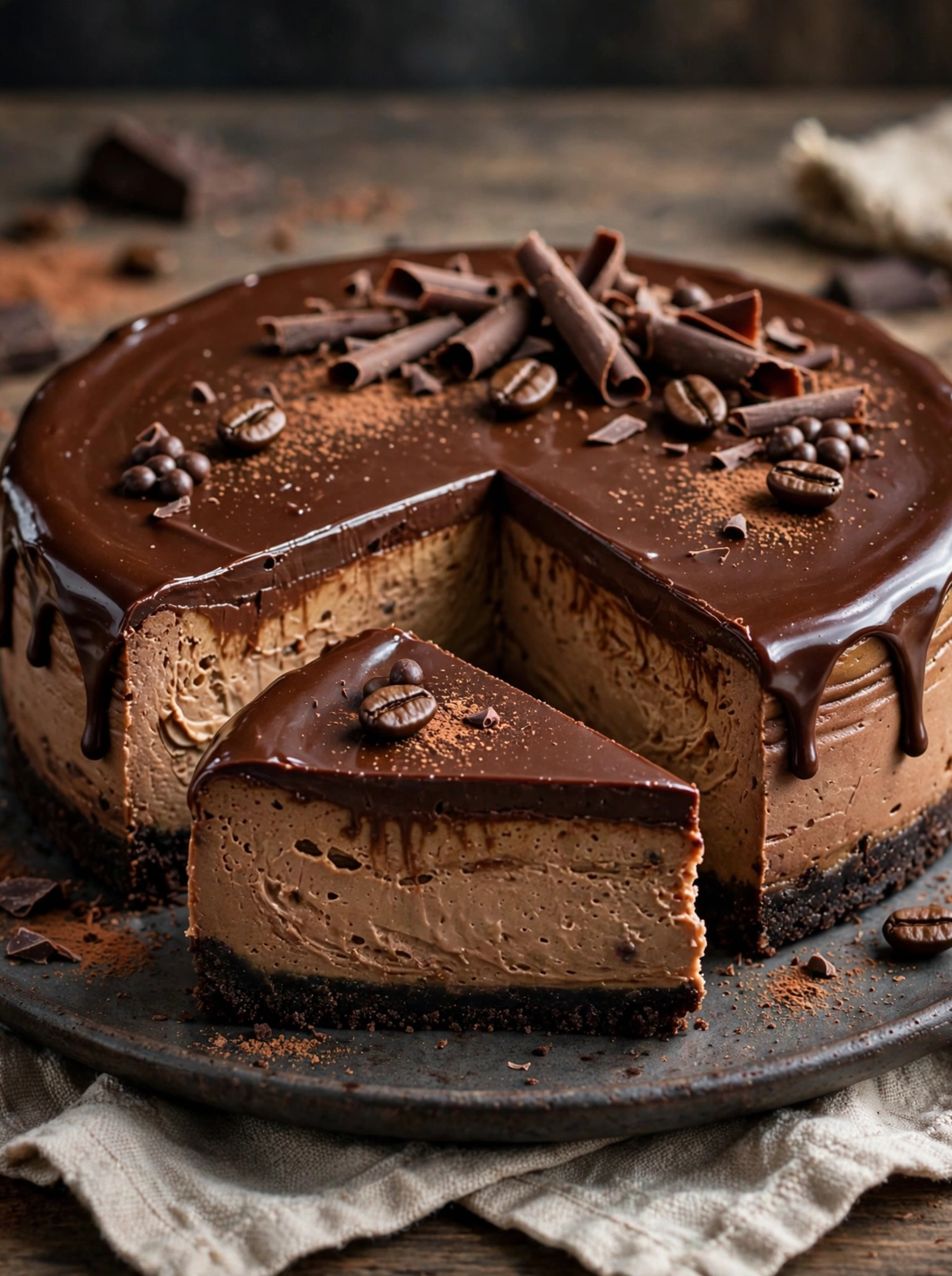 Espresso Chocolate Cheesecake: Rich, Creamy & Coffee-Infused Dessert